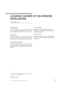 LEADING CAUSES OF BLINDNESS WORLDWIDE