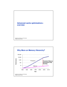 Advanced cache optimizations - overview Why More on Memory