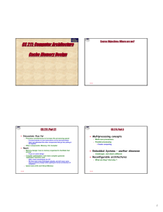CS 211: Computer Architecture Cache Memory Design