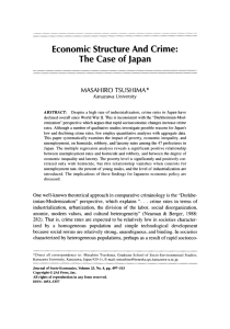 Economic Structure And Crime: The Case of Japan