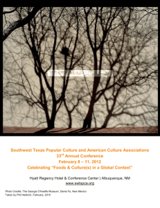 Southwest Texas - Southwest Popular/American Culture Association