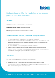 Example method statement for the Installation of Concrete Floor Slabs