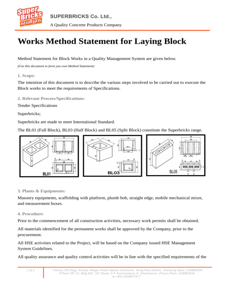 scaffolding method statement