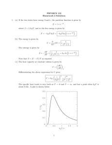 PHYSICS 112 Homework 2 Solutions 1. (a) If the two states have