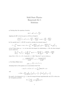 Solid State Physics Homework Set 5 Solutions