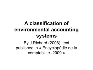 Classification of environmental accounting systems