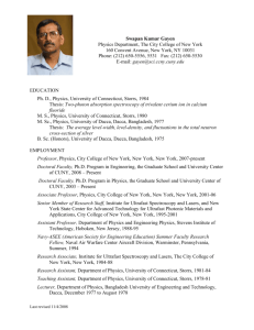 CURRICULUM VITAE - The City College of New York