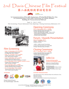 Programs Schedule - Davis Chinese Film Festival 2015