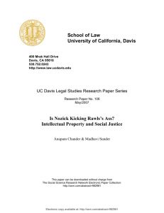 School of Law University of California, Davis Is Nozick Kicking