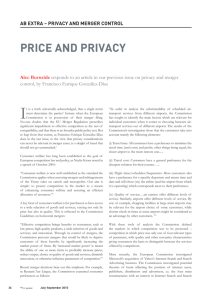 PRICE AND PRIVACY