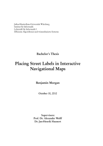 Placing Street Labels in Interactive Navigational Maps