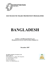 i. supply and demand survey of bangladesh pharmaceutical industry