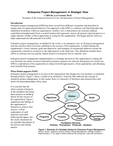 Enterprise Project Management: A Strategic View