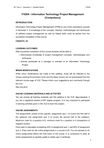 IT4204 - IT Project Management