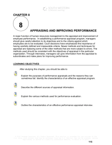 chapter 8 appraising and improving performance