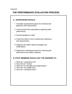 THE PERFORMANCE EVALUATION PROCESS