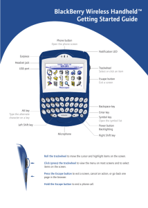 BlackBerry Wireless Handheld™ Getting Started Guide