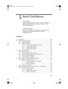 Batch Distillation - Vishwamitra Research Institute