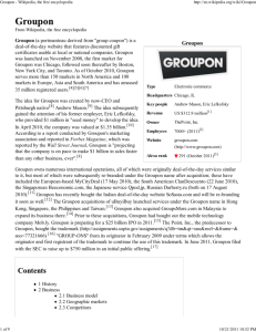 Groupon - Wikipedia, the free encyclopedia