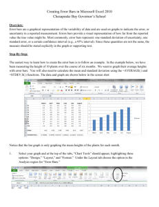 Creating Error Bars in Microsoft Excel 2010 Chesapeake Bay