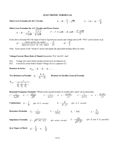 ELECTRONIC FORMULAS