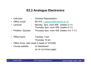 E2.2 Analogue Electronics