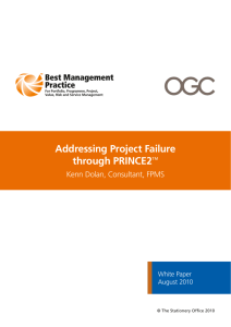 Addressing Project Failure through PRINCE2