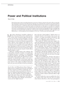 Power and Political Institutions - Political Science