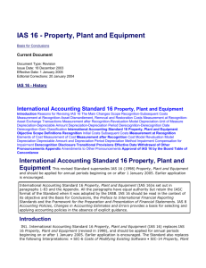 IAS 16 - Property, Plant and Equipment