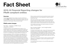 Fact sheet: 2015-16 Financial Reporting changes for FReM