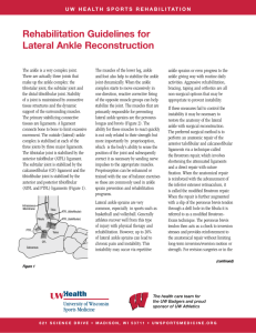 Rehabilitation Guidelines for Lateral Ankle