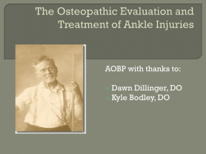 The Osteopathic Evaluation and Treatment of Ankle Injuries