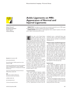 Ankle Ligaments on MRI: Appearance of Normal and Injured