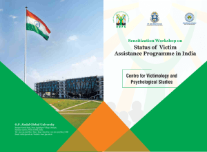 “Sensitization Workshop on Status of Victim Assistance Program”.