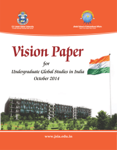 Vision Paper for Undergraduate Global Studies in India