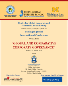 GLobaL and CoMParatIve CorPorate GovernanCe