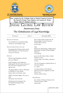 JINDAL GLOBAL LAW REVIEW - Drs. Paul Gallant & Joanne Eisen
