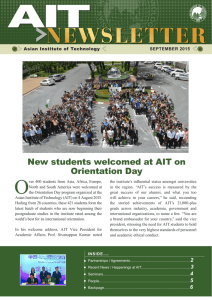 September 2015 - Asian Institute of Technology