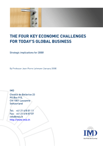 the four key economic challenges for today's global business