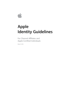 Apple Identity Guidelines For Channel Affiliates and Apple