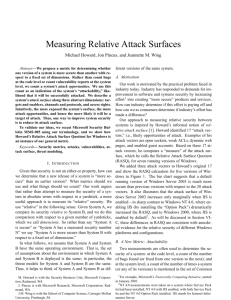 Measuring Relative Attack Surfaces