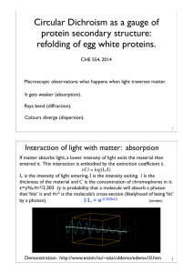 refolding of egg white proteins.