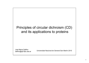 Principles of circular dichroism (CD) and its applications to proteins