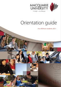 Orientation guide - International students