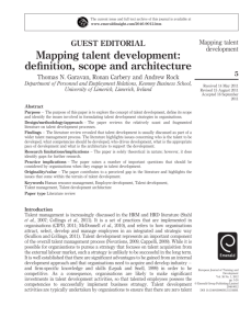 Mapping talent development - The Irish Institute of Training