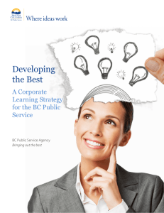 Developing the Best - A Corporate Learning Strategy