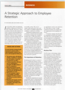 A Strategic Approach to Employee Retention