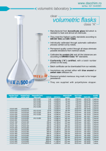 volumetric flasks