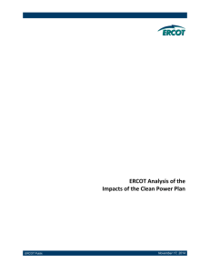 ERCOT Analysis of the Impacts of the Clean Power Plan