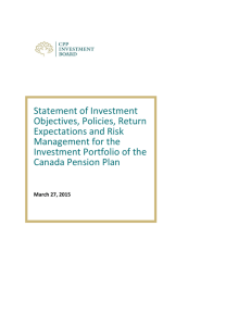 Investment Portfolio - Canada Pension Plan Investment Board